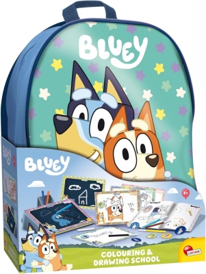 Творчески комплект, Lisciani, Bluey, 2 в 1 раница с комплект за рисуване