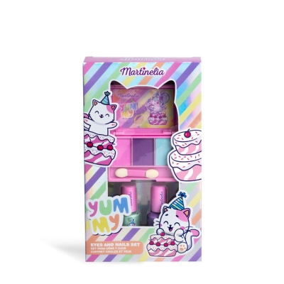 Комплект сенки и лак за нокти, Martinelia, Yummy, 3 части
