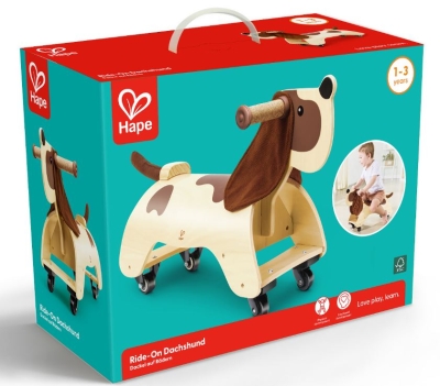 Дървена играчка, Hape, Дакел за езда, 56 x 37.6 x 20 см