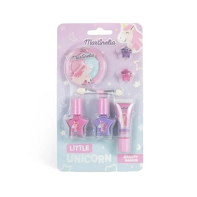 Козметичен комплект, Martinelia, Малък еднорог, Розов, 7 части
