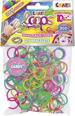 Творчески комплект, Craze, Loops, Направи си сам гривни, 300 бр. ластици