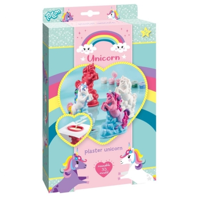 Творчески комплект, Totum, Направи сам гипсови кончета, Еднорог, 5 части