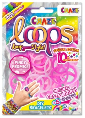 Творчески комплект, Craze, Loops, Направи си сам гривни, 100 бр. ластици