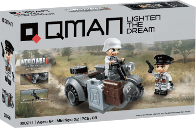 Конструктор, Qman, Военен мотоциклет R12, 69 части