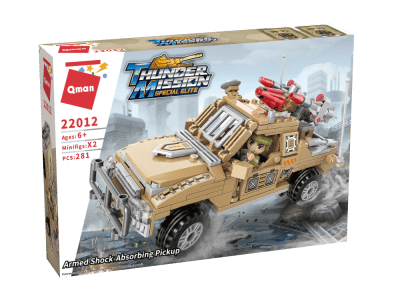 Конструктор, Qman, Военен джип с бойно снаряжение, 281 части
