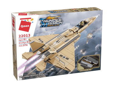 Конструктор, Qman, Изтребител Thunderbolt, 376 части