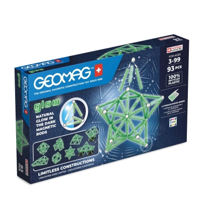 Магнитен конструктор, Geomag, Glow, 93 части