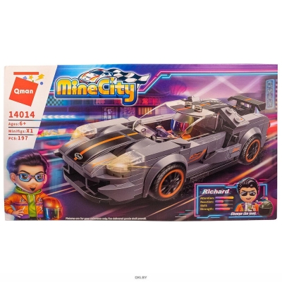 Конструктор, Qman, MineCity, Автомобил Fett GT-40, 197 части