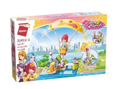 Конструктор, Qman, Cherry, Забавен парапланер, 109 части