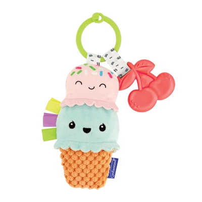 Бебешка мека играчка, Infantino, С гризалка, Сладолед