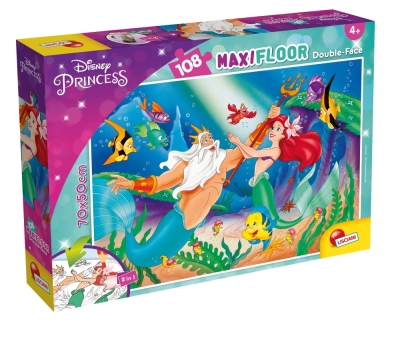 Пъзел, Lisciani, Disney Princess, Малката русалка, Двулицев пъзел 108 части