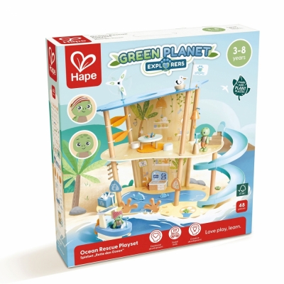 Игрален комплект, Hape, Океанска спасителна база, 48 части