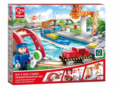 Дървен комплект, Hape, морски и железопътен превоз на товари, 4 части