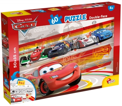 Пъзел, Lisciani, Cars, Двулицев пъзел 60 части