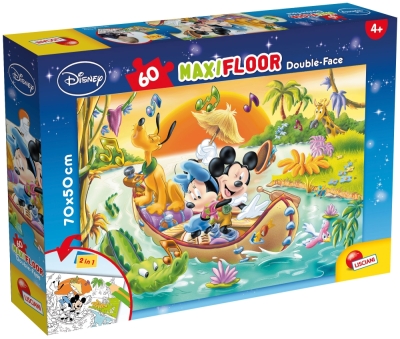 Пъзел, Lisciani, Mickey Mouse, Двулицев пъзел 60 части