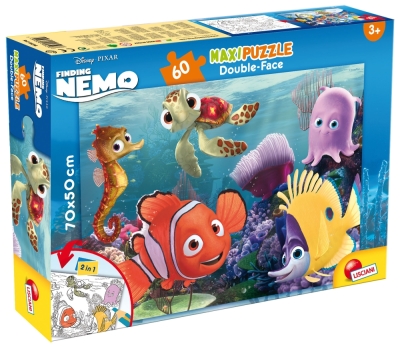 Пъзел, Lisciani, Disney, Finding Nemo, Немо, Двулицев пъзел 60 части