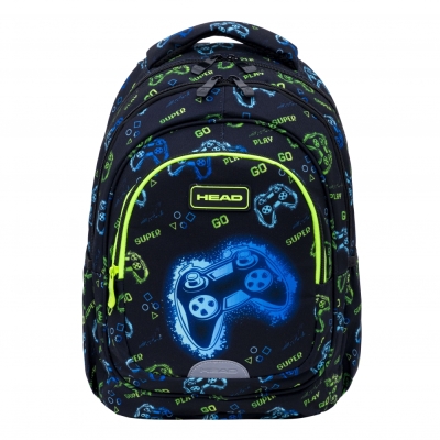 Ученическа раница, Head, Неонова игра, AB330, 39 х 28 х 15 см