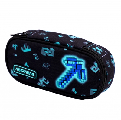 Единичен несесер без аксесоари, Astra, Тъмен Пиксел, AC6, 22 х 9 х 5 см