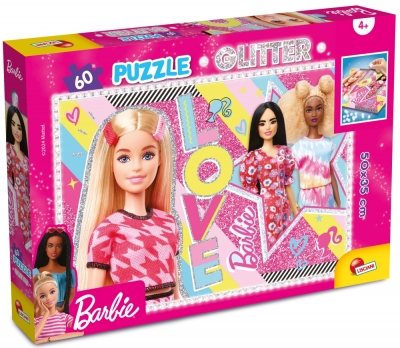 Пъзел, Lisciani, Barbie, Селфи, Блестящ пъзел, 60 части