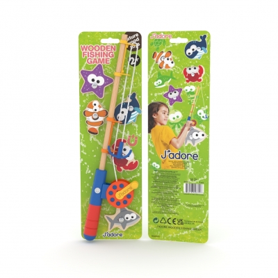 Дървен комплект, J′adore, Забавен риболов, Зелен, 6 части