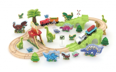 Сглобяем мега комплект влакчета, J′adore, Динозаври, 70 части