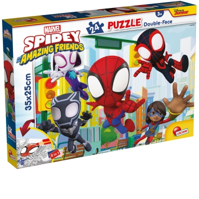 Пъзел, Lisciani, Spider-man, Спайди, Двулицев пъзел 24 части