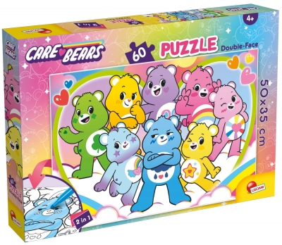 Пъзел, Lisciani, Care Bears, Двулицев пъзел, 60 части