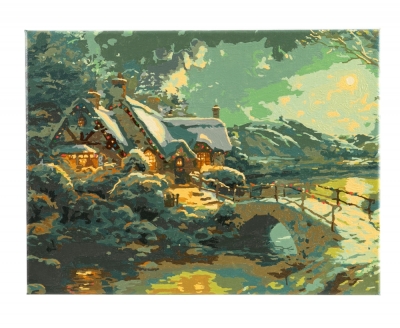 Творчески комплект, Craft Buddy, Рисуване по номера, Коледна лунна светлина, 30 х 40 см