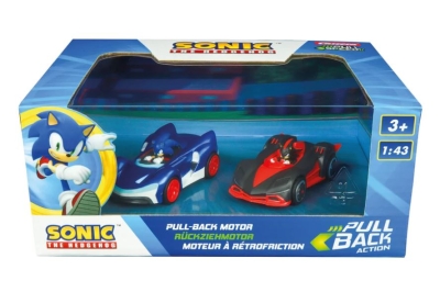 Комплект пулбек колички, Carrera, Sonic, Соник срещу Шадоу, 2 броя
