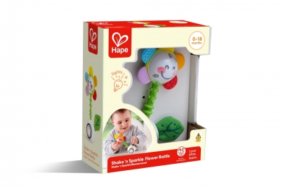 Дрънкалка и чесалка за зъби, Hape, Цвете