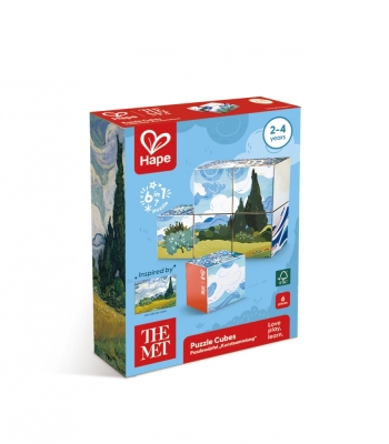 Дървен пъзел с кубчета, Hape, The Met, Природа, 6 части