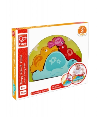 Дървен пъзел, Hape, Животни, 5 части