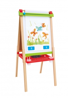 Двустранен дървен статив за рисуване, Hape, 52 x 43 x 115 см