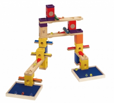 Комплект дървена писта, Hape, Quadrilla, Музикално спускане, 77 части