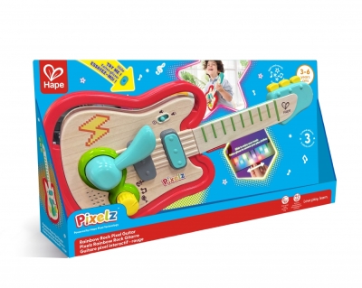 Интерактивна играчка, Hape, Pixelz, Цветна рок китара