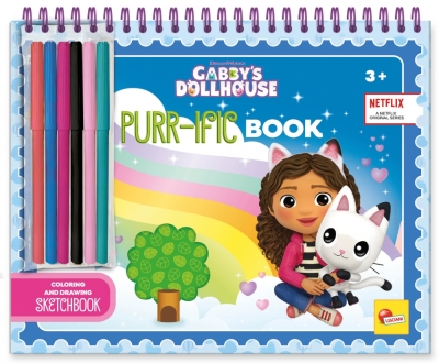 Творчески комплект, Lisciani, Gabby′s dollhouse, Книжка с активности, Purr-ific