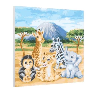 Творчески комплект, Craft Buddy, Рисуване по номера, Сафари, 30 х 30 см