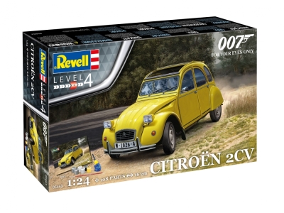 Сглобяем модел, Revell, Подаръчен комплект Джеймс Бонд Citroen 2 CV, 108 части