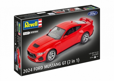 Сглобяем модел, Revell, Автомобил 2024 Ford Mustang GT, Click System, 60 части