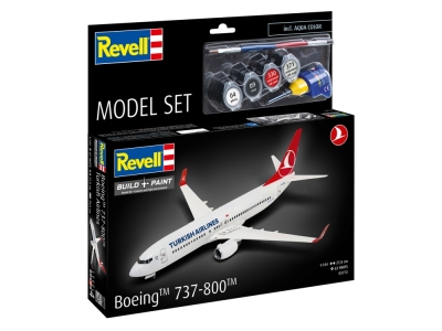 Сглобяем модел, Revell, Самолет, Boeing 737-800 Турски авиолинии, 63 части
