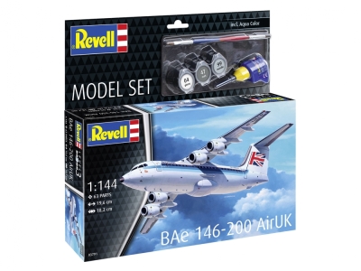Сглобяем модел, Revell, Самолет, BAe 146-200 AirUK, 63 части