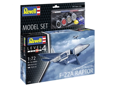 Сглобяем модел, Revell, Самолет, Lockheed Martin F-22A Raptor , 116 части