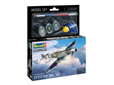 Сглобяем модел, Revell, Самолет, Supermarine Spitfire Mk.Vb, 42 части