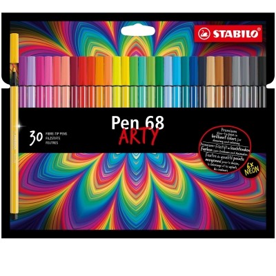 Комплект флумастери, Stabilo, Pen 68 Arty, 30 цвята