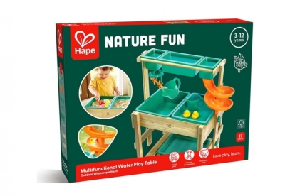 Дървена многофункционална масичка за игра с вода навън, Hape, 17 части