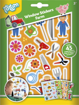 Творчески комплект, Totum, Декорирай сам, Стикери за стъкло, 45+ броя