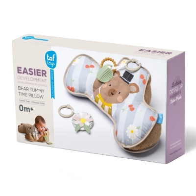 Плюшена бебешка възглавница, Taf Toys, Мече, 40 x 27 x 11 см