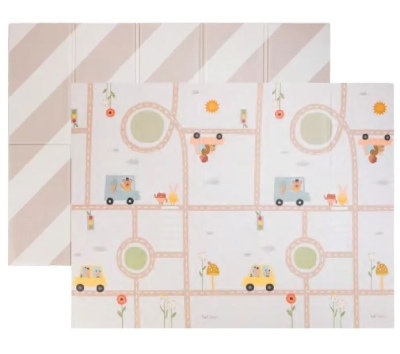 Бебешка двустранна подложка от пяна, Taf Toys, Пътни приключения, 150 x 200 см