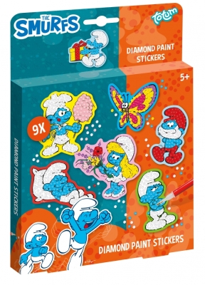 Творчески комплект, Totum, Smurfs, Стикери за диамантена живопис, 9 броя