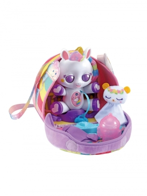 Интерактивна играчка, Vtech, Еднорог с легло, 12 х 17.6 х 20 см